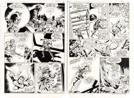 Irv Novick and John Calnan Action Comics #538 Original Art Partial Story Group of 6 (DC, 1982). Superman faces - | Heritage