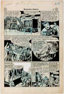 Mort Meskin Sensation Comics #68 Wildcat Story Page 5 Original Art (DC, 1947). Wildcat is captured by the -