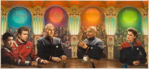 Keith Birdsong Star Trek: The Captain’s Table Book #1-4 Paperback Novel Covers Painting Original Art (Pocket - | Heritage