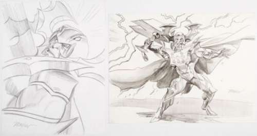 Mike Mayhew Fear Itself "Attuma" Preliminary Artwork Original Art Group of 2 (Marvel, 2011). Two -