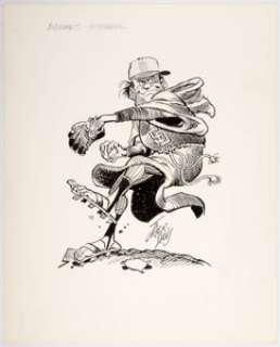 Jack Davis San Diego Padres Baseball Illustration Original Art (Hot Shots, c. 1988-1992). Is that Clayton - | Heritage