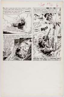 Russ Heath G.I. Combat #96 Page 6 Original Art (DC, 1962). The crew of the Haunted Tank utilizes some creative - | Heritage