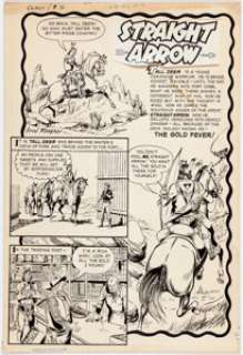 Fred Meagher Straight Arrow #55: "The Gold Fever!" Complete 6-Page Story Original Art (Magazine - | Heritage