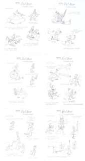 Fontaine Fox Toonerville Trolley Characters Original Art Group of 6 (undated). Here are six sheets of hotel -