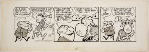 Al Kilgore Bullwinkle Daily Comic Strip Original Art dated 1-19-63 (McClure Newspaper Syndicate, 1963).... | Heritage