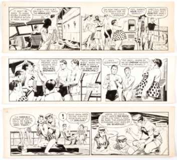 Al McWilliams Davy Jones Daily Comic Strip Original Art Group of 6 (United Feature Syndicate, 1962).... (Total: 6 Original Art) | Heritage