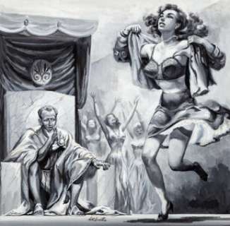 Santo Sorrentino Man‘s Conquest Vol. 4 #6 Original Art (Hanro Corp., 1959)....