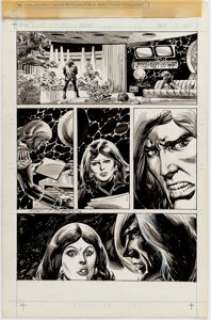 Bob Brown and Rudy Nebres The Rampaging Hulk #2 Story Page 60 Bloodstone Original Art (Marvel Comics, 1977). The -