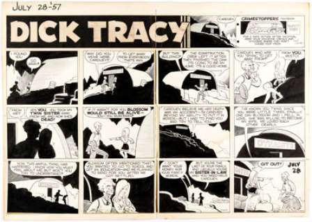 Chester Gould Dick Tracy Sunday Comic Strip Original Art dated 7-28-57 (Chicago Tribune, 1957).... | Heritage