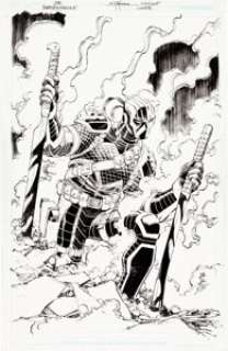 John Romita Jr. and Scott Hanna Deathstroke #17 Variant Cover Original Art (DC, 2016).... | Heritage
