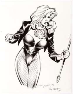 Adam Hughes and Rik Magyar Black Canary Illustration Original Art (1991/95).... | Heritage