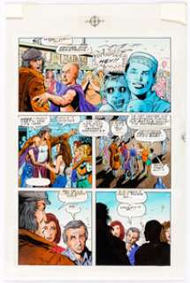  - Maria Beccari and Others Harbinger #22 Story Page 3 Color Production Original Art (Valiant, 1993)....