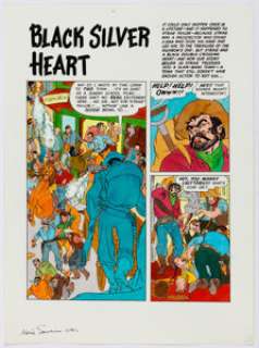 Marie Severin B. Krigstein Vol. 1 Complete 7-Page Story "Black Silver Heart" Color Production Art (Fantagraphics B... | Heritage