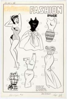 Dan DeCarlo Archie’s Pals ’n’ Gals #16 Paper Doll Splash Page 24 Original Art (Archie, 1961). This Veronica paper doll - | Heritage