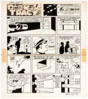 Chester Gould Dick Tracy Sunday Comic Strip Original Art dated 4-23-72 (Chicago Tribune Syndicate, 1972).... | Heritage
