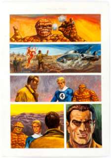 Ricardo Villagran Strange Tales V3#1 Painted Story Page 6 Thing, Human Torch Original Art (Marvel, 1994).... | Heritage