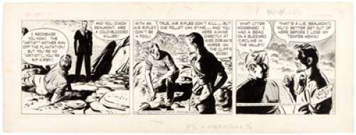 Alex Raymond Rip Kirby Daily Comic Strip Original Art dated 4-18-49 (King Features Syndicate, 1949).... | Heritage