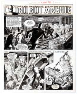  - Ted Kearon Lion 3-7-1970 Story Page 1 Robot Archie Original Art (IPC,1970)....