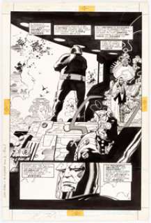 Mike Mignola and Carlos Garzon Cosmic Odyssey #1 Story Page 9 Original Art (DC, 1988)....