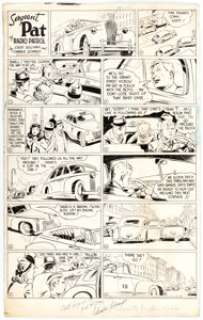 Charles Schmidt Sergeant Pat of Radio Patrol Sunday Comic Strip Original Art, dated 1-13-46 (King Features Syndica...