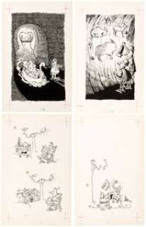 Sergio Aragonés - MAD Paperback Book Illustrations Original Art Group of 4 (Warner, c. 1980s). ... | Heritage