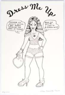 Aline Kominsky-Crumb Dress Me Up Original Art (c. 1990s). Best known for her collaborative jams with Undergrounder -