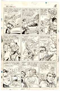 Dick Ayers Sgt. Fury and His Howling Commandos #27 Story Page 14 Original Art (Marvel, 1966).... | Heritage