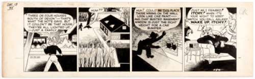 Chester Gould Dick Tracy Daily Comic Strip Original Art dated 12-13-45 (Chicago Tribune Syndicate, 1945). Junior - | Heritage