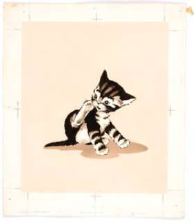 Sharon Stearns Trouble the Careless Kitten Storybook Original Art Group of 31 (Samuel Lowe/John Martin’s House, - | Heritage