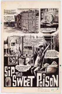 Billy Graham Vampire Tales #7 Complete 9-Page Story "Sip the Sweet Poison" Original Art (Marvel, 1974). - | Heritage