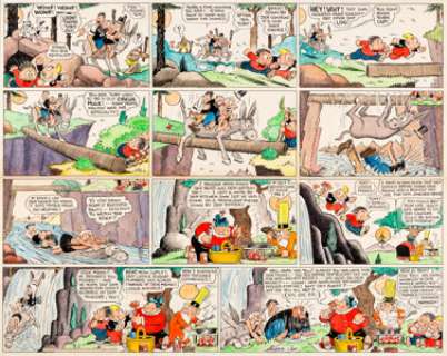 Harold Knerr The Katzenjammer Kids Sunday Comic Strip Original Art dated 4-1-34 (King Features Syndicate, 1934). A -