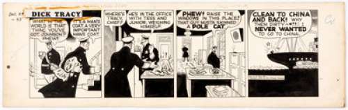 Chester Gould Dick Tracy Daily Comic Strip Original Art dated 12-29-45 (Chicago Tribune Syndicate, 1945).  The - | Heritage