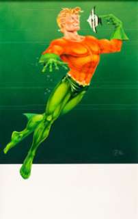 Ross - Aquaman Unused Poster Painting Original Art (Thought Factory, 1977). In 1977, Super Friends was running - | Heritage