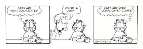 Jim Davis Garfield Daily Comic Strip Original Art dated 7-16-01 (United Feature Syndicate, 2001). Cats certainly - | Heritage