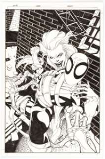 Bart Sears Spider-Woman #3 Cover Original Art (Marvel, 1999). The creepy siblings known as Flesh and Bones make - | Heritage