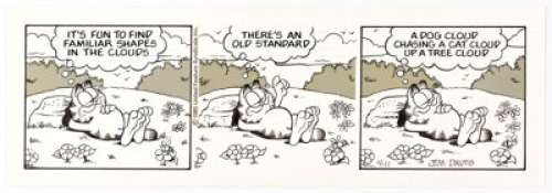 Jim Davis Garfield Daily Comic Strip Original Art dated 4-11-85 (United Feature Syndicate, 1985). There’s nothing - | Heritage