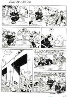 Planche originale de l‘Agent 212 gag n° 287, par Daniel KOX