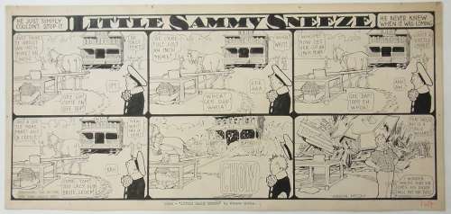60: Winsor McCay Little Sammy Sneeze 6 panel comic stri | Hess Fine Auctions