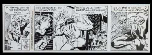 The Amazing Spider-Man Original Comic Strip Art 7-6-1989 | Goldberg Coins & Collectibles