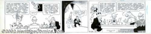 George McManus-Original Art Comic Strip Art for Bringing Up Father (King Features, 1942). A funny strip from one - | Heritage