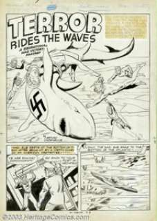 Arturo Cazeneuve - Original Art for War Victory Adventures #3 Complete 8-page Story "Terror Rides the - | Heritage