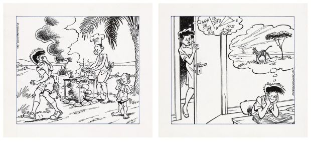 Desorgher | Lot 107 - Jimmy Tousseul, ensemble de 2 illustrations à… | AZ auction