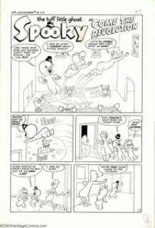 Warren Kremer- Original Art for Spooky Spooktown #28 Complete 5-page Story "Come the Revolution" - | Heritage