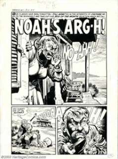 Howard Nostrand - Original Art for Tomb of Terror #10, Complete 5-page Story, "Noah’s Arg-h!" (Harvey, - | Heritage