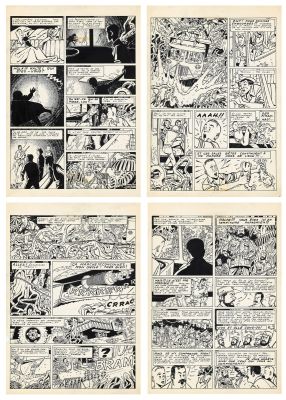 Craenhals | Luc Tremplin, planches n°8 à 11 à l’encre de… | AZ auction