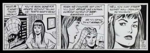 The Amazing Spider-Man Original Comic Strip Art 4-2-1990 | misc / divers