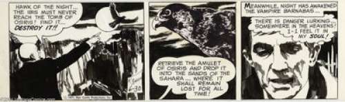 Ken Bald - Dark Shadows Daily Comic Strip Original Art, dated 6-30-71 (Dan Curtis Productions Inc., 1971). A hawk - | Heritage