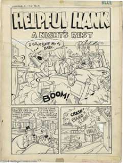 Jason Comic Art Studios - Nutty Comics #nn "A Night’s Rest" Complete 7-page Story Original Art (Harvey, - | Heritage