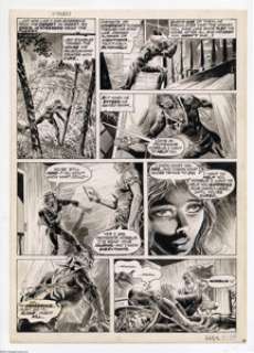 Sonny Trinidad - Vampire Tales #10, page 34 Original Art (Marvel, 1975). Alicia Twain discovers Morbius’ journal - | Heritage
