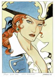 Enrico Marini | Le Scorpion, Ansea, dessin original Ã  l’encre de chine et Ã  l’aquarelle. Dimensions : 30 cm x 22,5 c… | Septimus